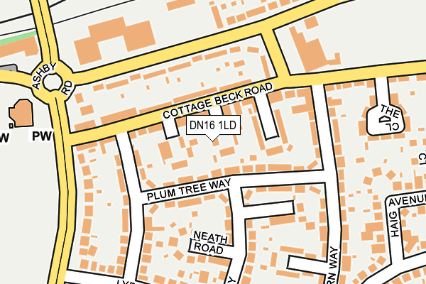 DN16 1LD map - OS OpenMap – Local (Ordnance Survey)