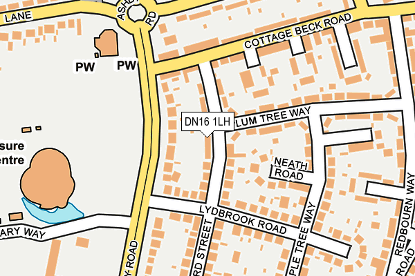 DN16 1LH map - OS OpenMap – Local (Ordnance Survey)