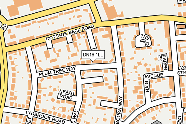 DN16 1LL map - OS OpenMap – Local (Ordnance Survey)
