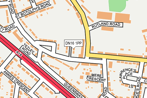 DN16 1PP map - OS OpenMap – Local (Ordnance Survey)