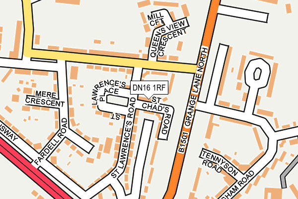 DN16 1RF map - OS OpenMap – Local (Ordnance Survey)