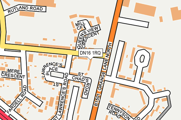 DN16 1RQ map - OS OpenMap – Local (Ordnance Survey)
