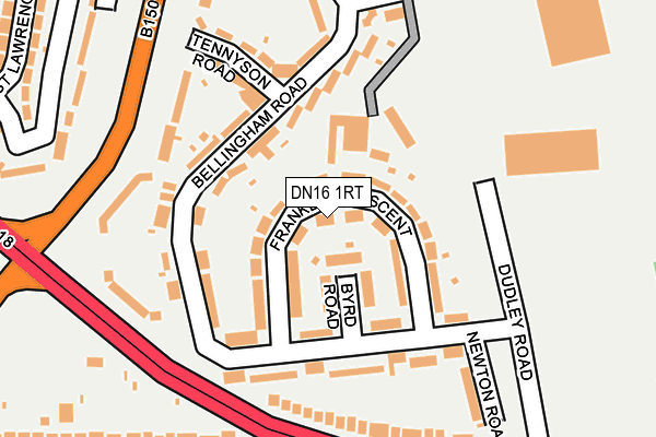 DN16 1RT map - OS OpenMap – Local (Ordnance Survey)