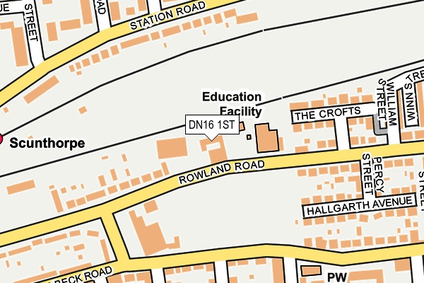 DN16 1ST map - OS OpenMap – Local (Ordnance Survey)