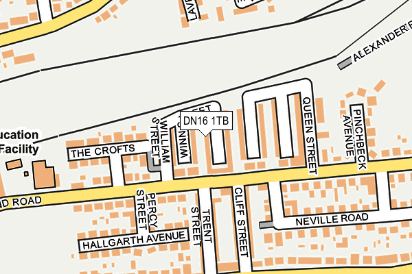 DN16 1TB map - OS OpenMap – Local (Ordnance Survey)