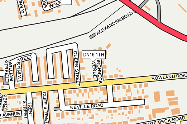 DN16 1TH map - OS OpenMap – Local (Ordnance Survey)