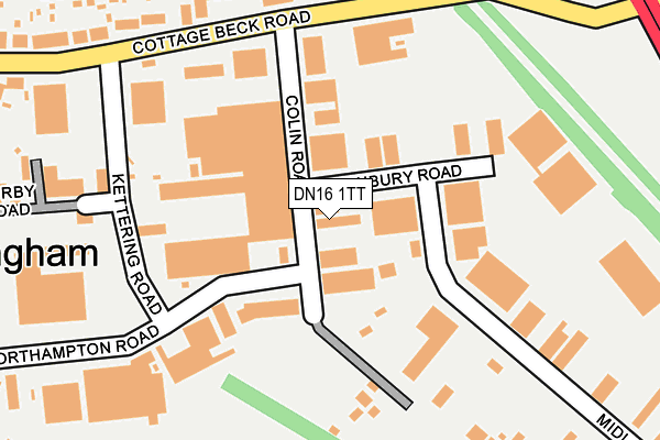 DN16 1TT map - OS OpenMap – Local (Ordnance Survey)