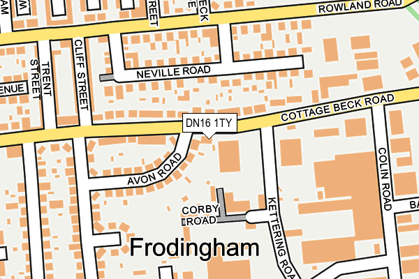 DN16 1TY map - OS OpenMap – Local (Ordnance Survey)