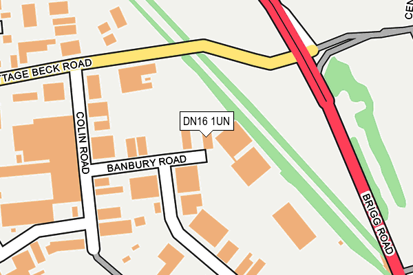 DN16 1UN map - OS OpenMap – Local (Ordnance Survey)