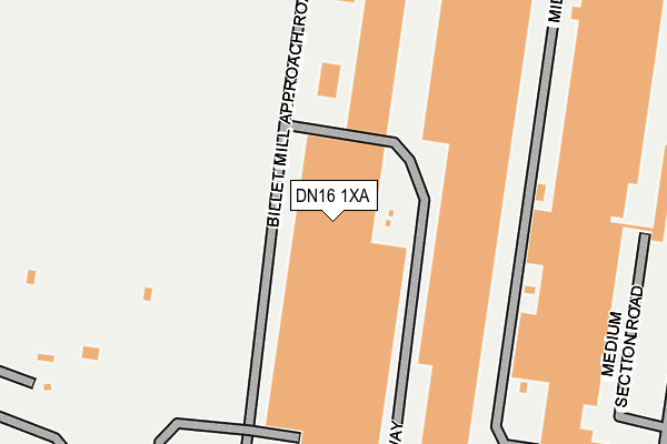 DN16 1XA map - OS OpenMap – Local (Ordnance Survey)