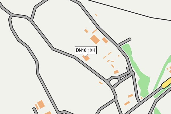 DN16 1XH map - OS OpenMap – Local (Ordnance Survey)