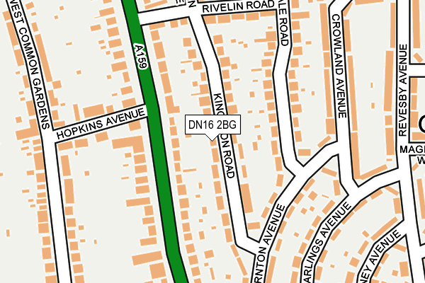DN16 2BG map - OS OpenMap – Local (Ordnance Survey)