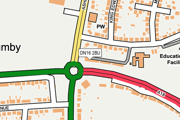 DN16 2BU map - OS OpenMap – Local (Ordnance Survey)