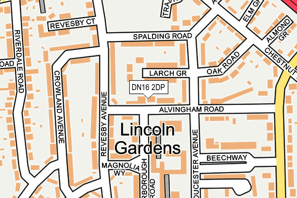 DN16 2DP map - OS OpenMap – Local (Ordnance Survey)