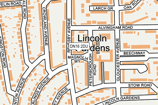 DN16 2DU map - OS OpenMap – Local (Ordnance Survey)