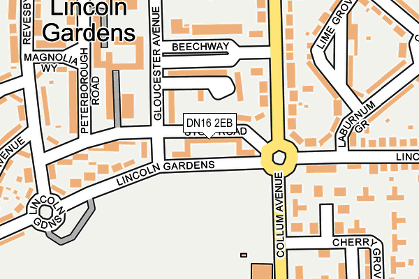 DN16 2EB map - OS OpenMap – Local (Ordnance Survey)