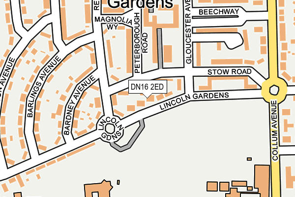 DN16 2ED map - OS OpenMap – Local (Ordnance Survey)