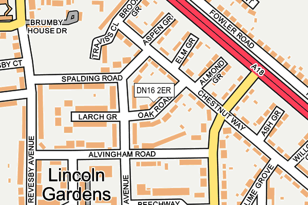 DN16 2ER map - OS OpenMap – Local (Ordnance Survey)