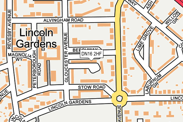 DN16 2HF map - OS OpenMap – Local (Ordnance Survey)