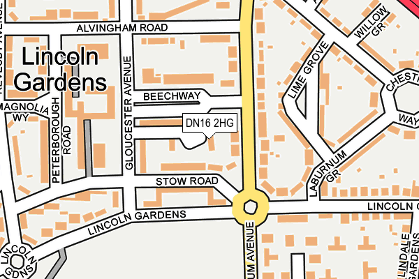 DN16 2HG map - OS OpenMap – Local (Ordnance Survey)