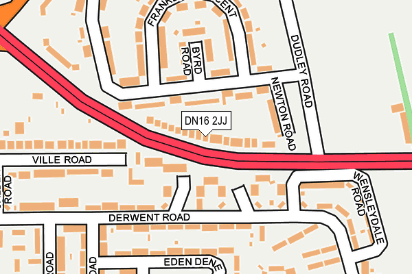 DN16 2JJ map - OS OpenMap – Local (Ordnance Survey)