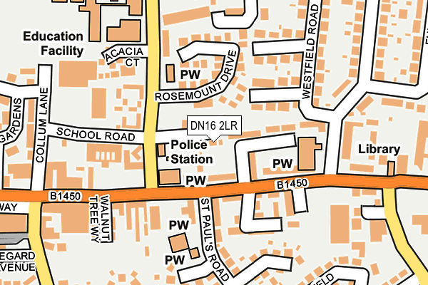 DN16 2LR map - OS OpenMap – Local (Ordnance Survey)