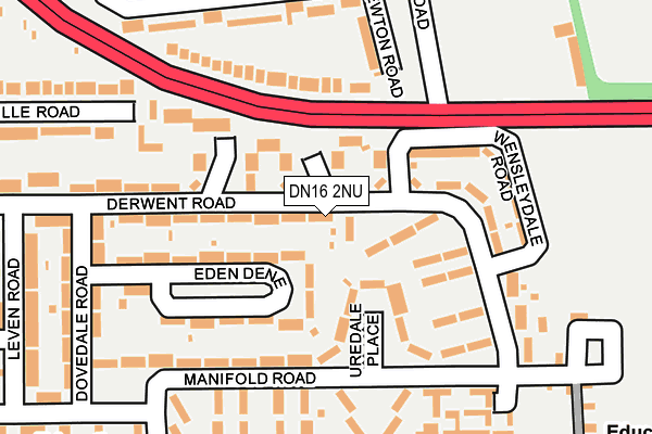 DN16 2NU map - OS OpenMap – Local (Ordnance Survey)