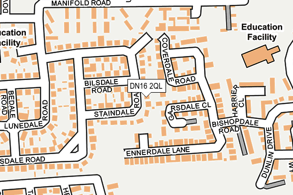 DN16 2QL map - OS OpenMap – Local (Ordnance Survey)
