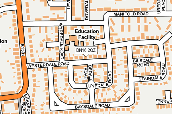 DN16 2QZ map - OS OpenMap – Local (Ordnance Survey)