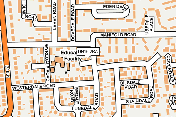 DN16 2RA map - OS OpenMap – Local (Ordnance Survey)