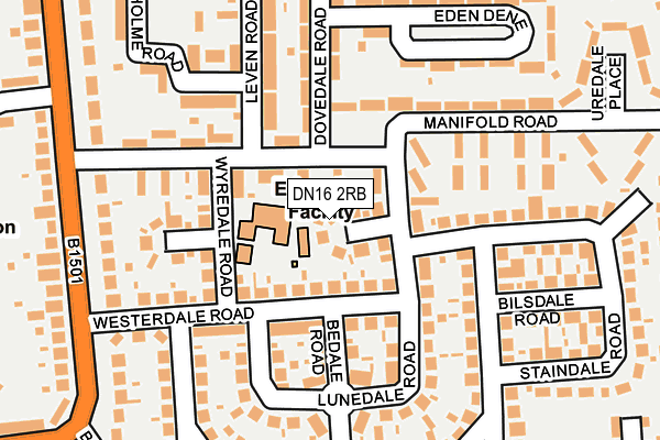 DN16 2RB map - OS OpenMap – Local (Ordnance Survey)