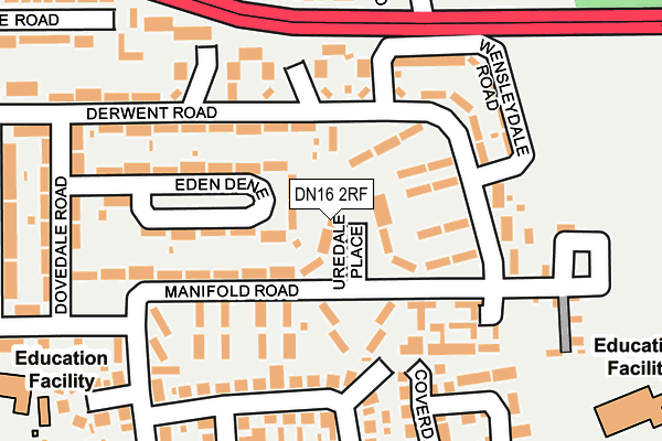 DN16 2RF map - OS OpenMap – Local (Ordnance Survey)