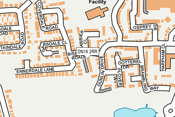 DN16 2RR map - OS OpenMap – Local (Ordnance Survey)