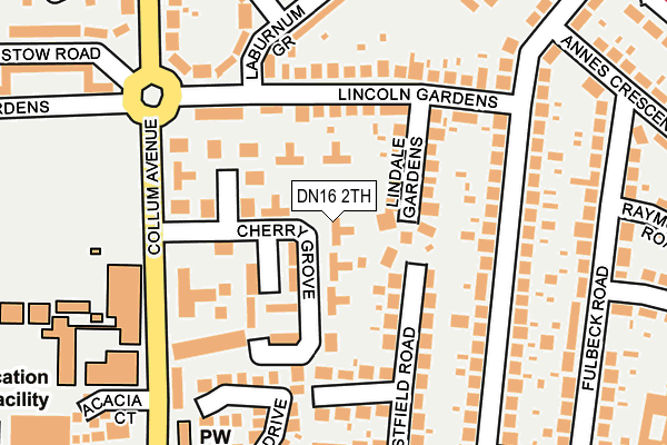 DN16 2TH map - OS OpenMap – Local (Ordnance Survey)