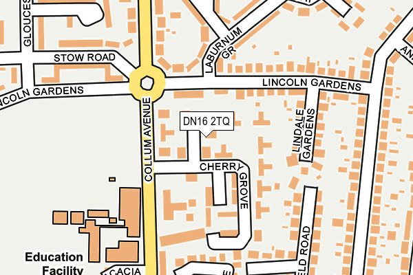 DN16 2TQ map - OS OpenMap – Local (Ordnance Survey)