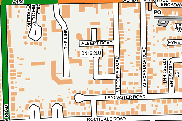 DN16 2UJ map - OS OpenMap – Local (Ordnance Survey)