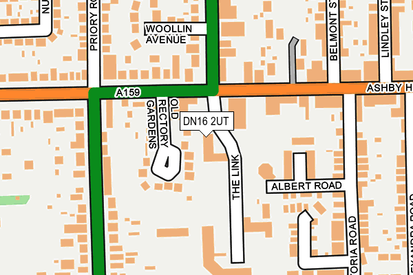 DN16 2UT map - OS OpenMap – Local (Ordnance Survey)