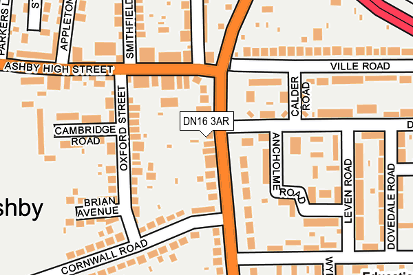 DN16 3AR map - OS OpenMap – Local (Ordnance Survey)