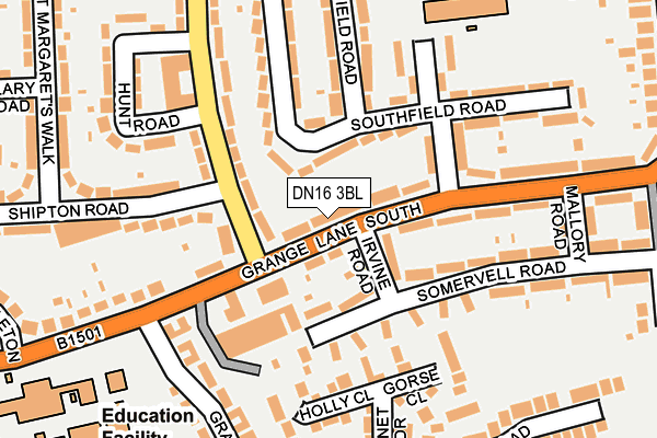 DN16 3BL map - OS OpenMap – Local (Ordnance Survey)