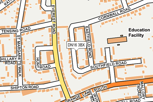DN16 3BX map - OS OpenMap – Local (Ordnance Survey)
