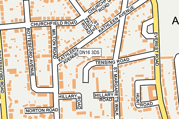 DN16 3DS map - OS OpenMap – Local (Ordnance Survey)
