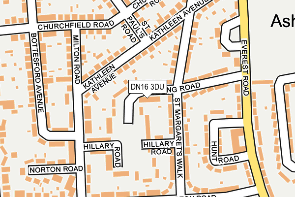 DN16 3DU map - OS OpenMap – Local (Ordnance Survey)