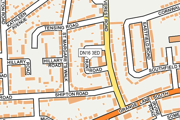 DN16 3ED map - OS OpenMap – Local (Ordnance Survey)
