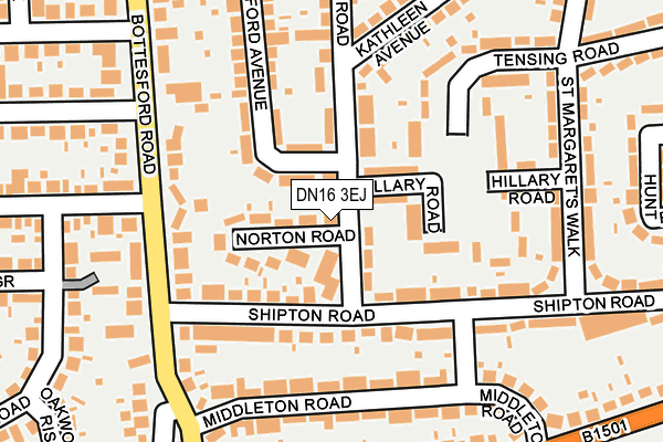 DN16 3EJ map - OS OpenMap – Local (Ordnance Survey)