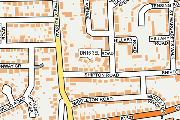 DN16 3EL map - OS OpenMap – Local (Ordnance Survey)
