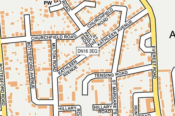 DN16 3EQ map - OS OpenMap – Local (Ordnance Survey)
