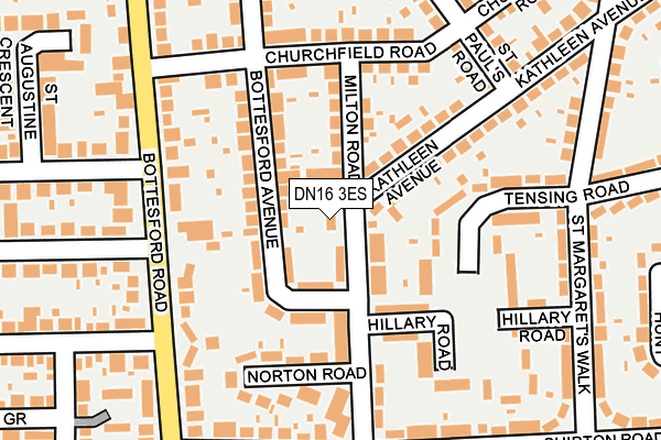 DN16 3ES map - OS OpenMap – Local (Ordnance Survey)