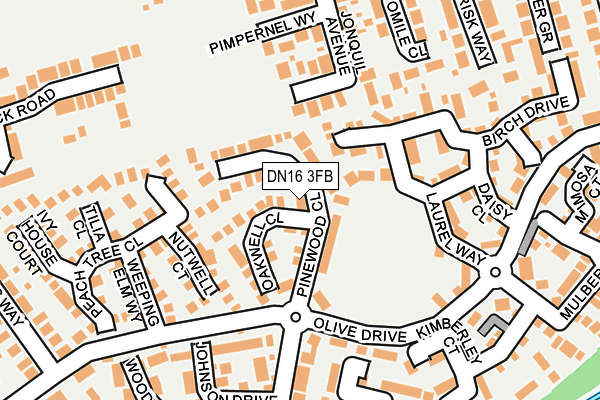 DN16 3FB map - OS OpenMap – Local (Ordnance Survey)
