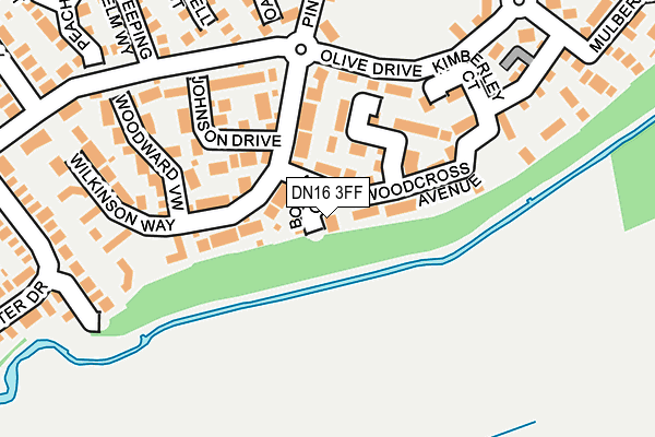DN16 3FF map - OS OpenMap – Local (Ordnance Survey)