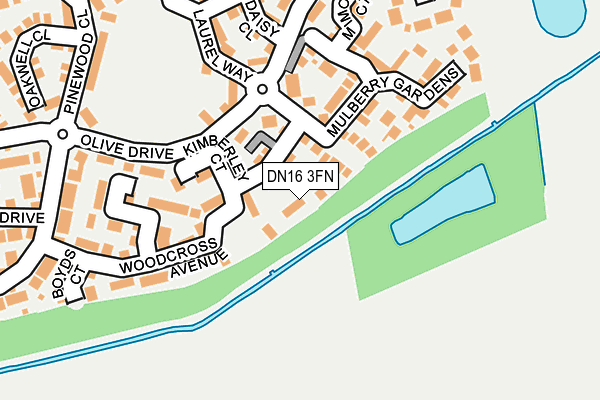 DN16 3FN map - OS OpenMap – Local (Ordnance Survey)
